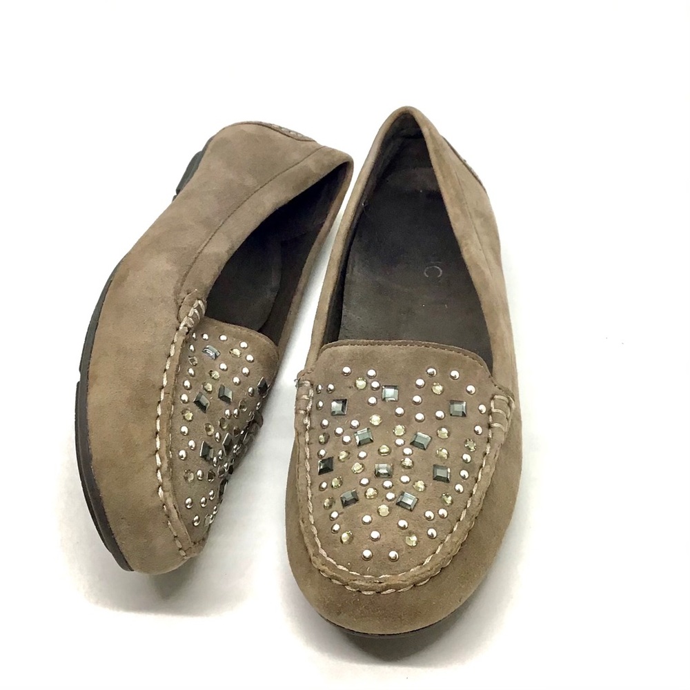 VIONIC Brown Suede Stone Loafers